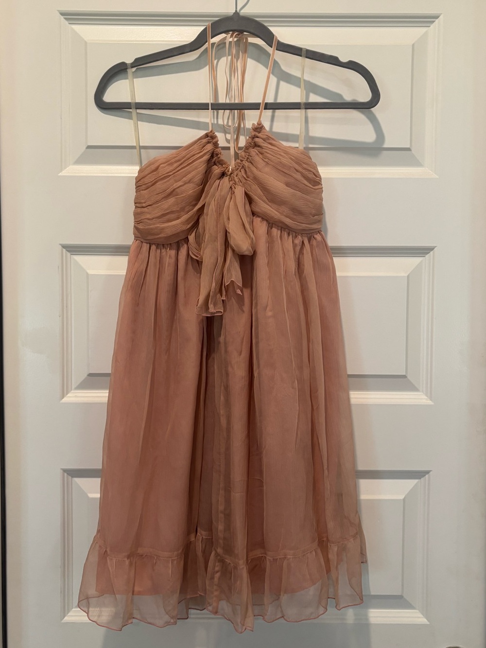 Twenty One Blush Chiffon Ruffled Party Dress
